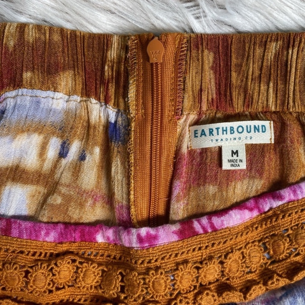 Earthbound Tie Dye Wide Leg High Waisted Boho Pants Medium - Picture 8 of 9